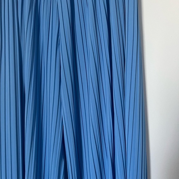 NWT Max Mara Women's CACIO Jersey Trouser Light Blue Pleated Pants Sz L 170/72A - Picture 6 of 16